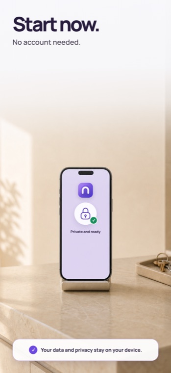 HenaHome on a phone, ready to use without an account.